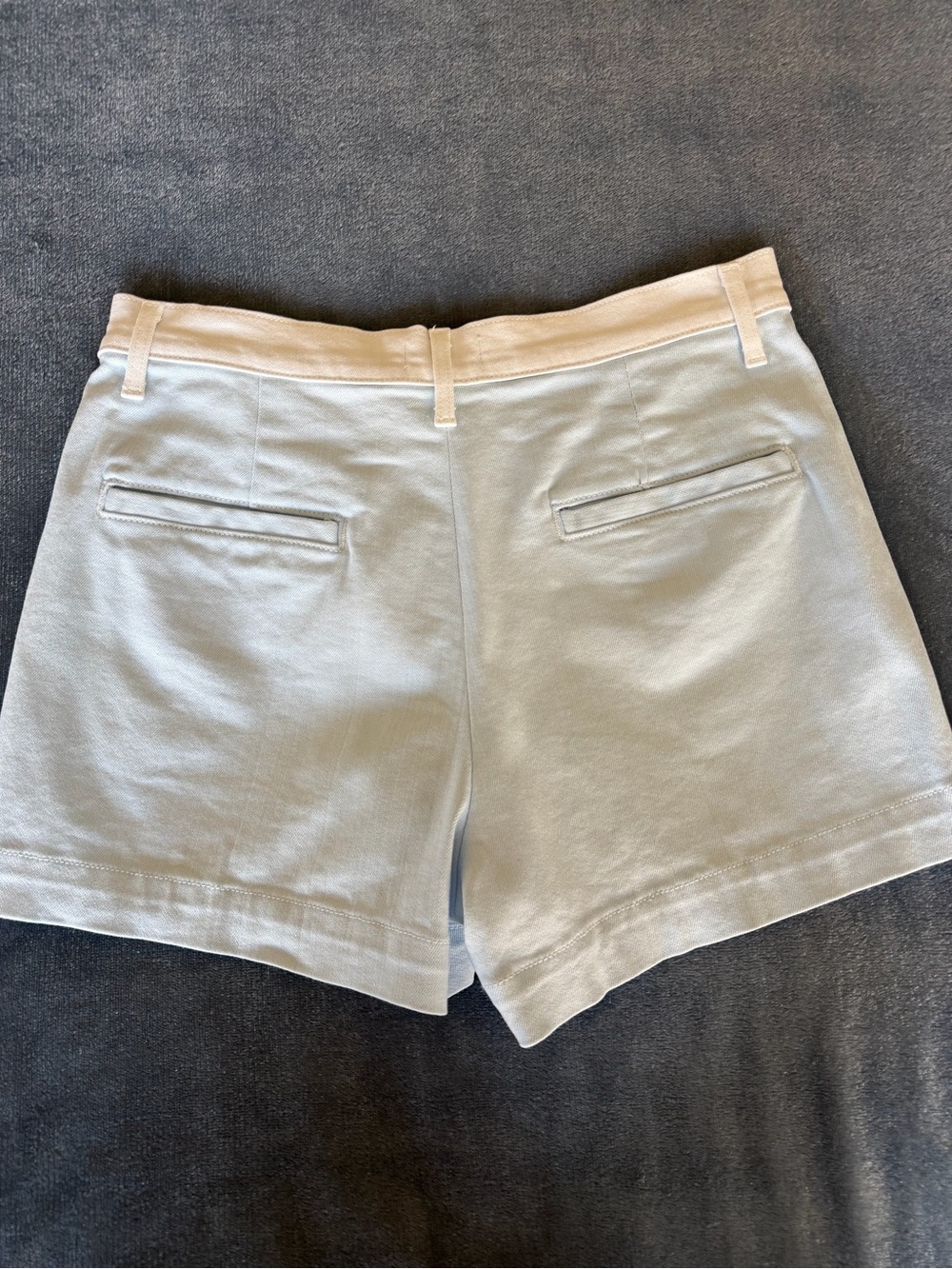 L'AGENCE Jameson Color-block Ice Water Blue High-Rise Denim Shorts Size 26 - Picture 12 of 13